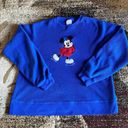 Disney Vintage Y2K  Store Mickey Mouse On Ice Skates Fleece Sweatshirt Photo 0