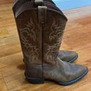 Justin Boots JUSTIN Men's New Stampede Huck Brown Boots 2551 size 9.5D Photo 4