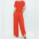 FORE Sammy Set orange wide leg palazzo pants and crop top size medium Photo 2