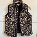 Pink Lily Pink Lilly Leopard print puffer vest size small Photo 2