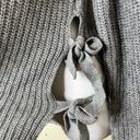 UGG NWT  Ceanne Sweater XS Gray Wool Blend Turtleneck Oversized Knit Side Tie Photo 4