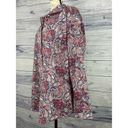 kim rogers  Curvy Button Front Shirt Womens Size 1X Paisley Long Sleeve Cotton Photo 5