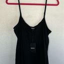 DKNY NWT  Black Camisole Spaghetti Strap Crop Top sz L Photo 0