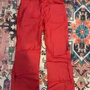 Amazon Brand Red Faux Leather Flare Pants Photo 1