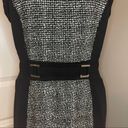 White House | Black Market  Houndstooth Black Midi Sheath Dress Sz 4 ❤️ Photo 1