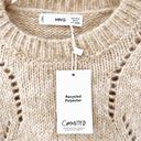 Mango NWT  Cropped Drop Shoulder Wool Blend Sweater M Photo 4