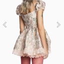 Dolls Kill Floral Jacquard Mini Dress With Lace And Bows And Puff Sleeves Photo 2