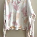 n:philanthropy  Large Aries Tie Dye Cropped Sweatshirt Mauve Moon Photo 4