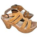 Stuart Weitzman  Weaveit Woven Raffia Slingback Platform Heeled Sandal Size 8 Photo 0