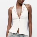 ZARA White Open Back Halter Top Photo 0