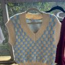 English Factory Checkered Sweater Top Photo 0