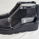 Eileen Fisher  Buoy Leather Crisscross Wedge Platform Sandals Womens 6.5 M Zipper Photo 0