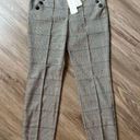 Veronica Beard  Virgil Houndstooth Plaid Trouser Pants Size 10 NWT Photo 0