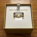 Michael Kors Gold-Tone Brass Logo Band Ring Size 8 Photo 10