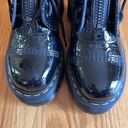 Dr. Martens  Sinclair Leopard Embossed Patent Leather Platform Boots Black Size 7 Photo 8