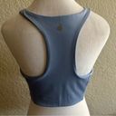 Zella Z By  Womens Re-Gen Long Line Sports Bra Blue Stretch Racerback LARGE Photo 5