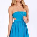 Cotton Candy LA Cotton Candy Sweet Little Ties Strapless Blue‎ Dress Size Medium Photo 8