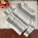 Lou & grey  Fuzzy Stripe Sweater White Photo 0