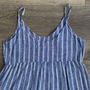 Rails  Mattie Dress Mixed Blues Linen Tiered Ruffle Mini Blue White Stripe Medium Photo 8