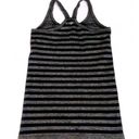 New Balance  workout striped tank top with built in shelf bra size large Photo 1