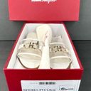 Salvatore Ferragamo  Rhodes Pvc Gancini Logo White Leather Flat Sandals Size US 5 Photo 1