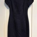 Calvin Klein Navy Suede Short Sleeve Midi Dress Photo 0