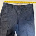 Dockers  Womens Blue Denim Bermuda Shorts Pockets Zip Up Size 4 Pre-owned Photo 2