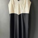 Vanity Fair Vintage  Lace White Black Satin Cami Slip Dress Size 40 Photo 7