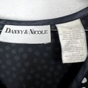 Danny & Nicole Vintage Y2K Bias Cut Midi Dress Size 10P Polka Dot Ruffle Satin Trim Back‎ Tie Photo 7