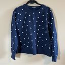 J.Crew  Women’s Blue White Heart Matching Sweat Set Small Photo 1