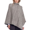 Barefoot Dreams Cozychic Point Dume Poncho Heather Gray 801 Turtleneck One Size Photo 4