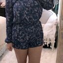 Lucca Couture  size medium blue floral boho romper Photo 0