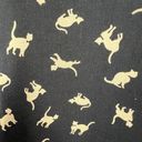 The Row Ducks In A Mini Dress Women L Black Cream Cat Print Short Sleeve Sheer Lined Photo 1