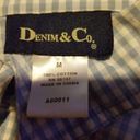 Denim & Co  size M. 100% cotton. Blue checked shirt. Long sleeve. Bust 40” Photo 6