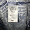 LuLaRoe  Dress Aztec Marly Dress 3X BNWT Vertical Pattern Blue White w/ Sash Photo 4