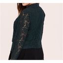 Torrid NWT  2 Green Lace Hi Lo Blazer Jacket Sheer Sleeve Open Front Womens 2XL Photo 2