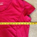 Tek Gear  Women’s Pink Athletic Workout V Neck Short Sleeve Shirt XL Photo 4