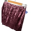 Abound New Nordstrom  Crushed Velvet Velour Mini Retro 90s Y2K Skirt Burgundy M Photo 5