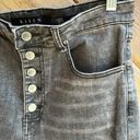 Risen  LA black wash denim button fly distressed Bermuda shorts size large L Photo 2