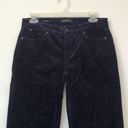 Talbots  Flawless Frayed Hem Cord Slim Leg Navy Blue Corduroy Pants Cropped Ankle Photo 2