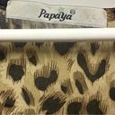 Papaya  Leopard Animal Print Semi Sheer Lightweight Tank Blouse Women’s Medium Photo 3