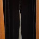 J.Jill  Women Black Velour Flare Leg Pull On Dress Pants Photo 0