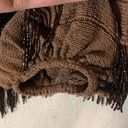 St. John St Claire vintage women’s 8 medium knit brown dress beaded fringe puff  Photo 5