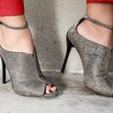 Brian Atwood  BFliese Textured Metallic Color Shift Stiletto Ankle Bootie Heel 10 Photo 1