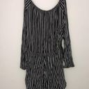 Forever 21 Black & White Off the Shoulder Striped Romper Photo 2