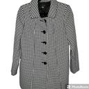 Tahari Hounds Tooth Lined Mid Length Coat Black and White Size 6 Women Photo 0