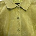 Bernardo Leather‎ Jacket size 6 Tanish Green button Snaps Collared lightweight Photo 1