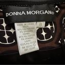 Donna Morgan  Dress Halter Brown Black White Print Ruched Waist Dress Size 8 NEW Photo 1