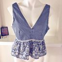 J.O.A. Embroidered Peplum Gingham Cropped Top, Size M New with Tag Photo 9