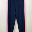 AQUA  Side Stripe Knit Jogger Pant Navy Pink NEW Photo 2